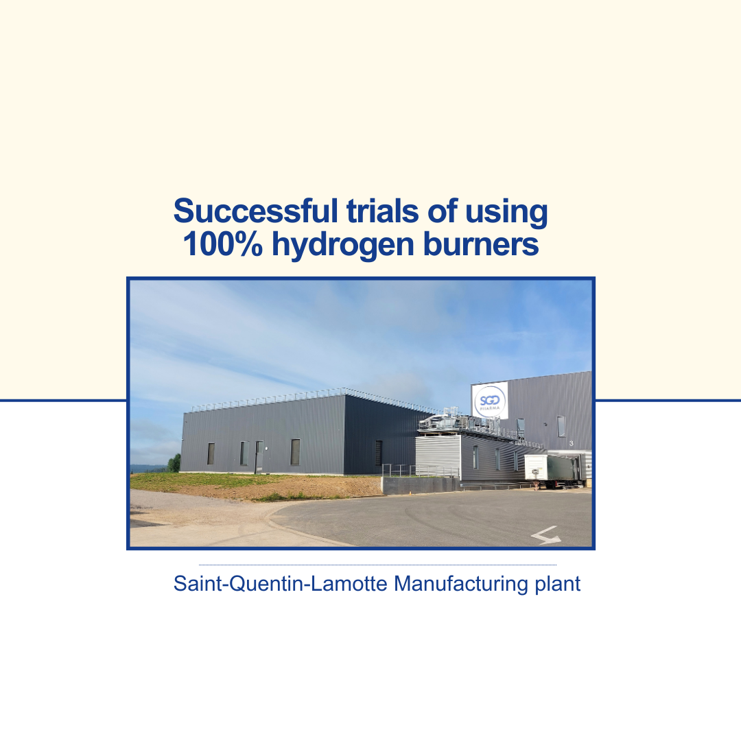 SGD Pharma successfully trials hydrogen burners at its Saint-Quentin-Lamotte (SQLM) plant to accelerate its ambitious decarbonization roadmap