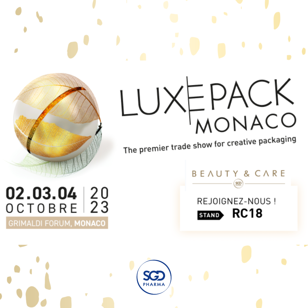 SGD Pharma to present its high-end glass packaging innovations tailored to the cosmetics and beauty industry at Luxe Pack Monaco 2023 