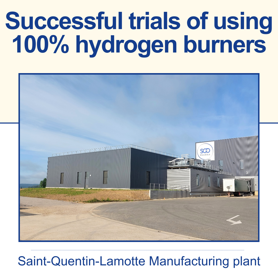 SGD Pharma successfully trials hydrogen burners at its Saint-Quentin-Lamotte (SQLM) plant to accelerate its ambitious decarbonization roadmap