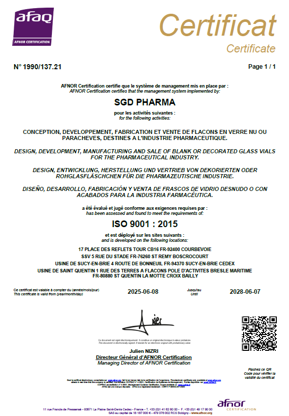 ISO 9001 SGD SA