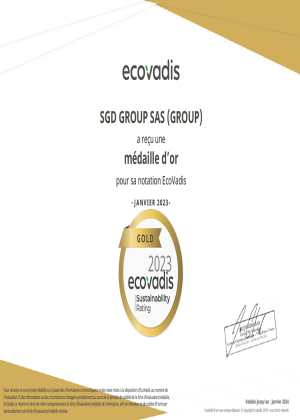 EcoVadis Rating Certificate 2023