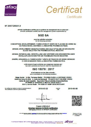 ISO 15378 SGD SA