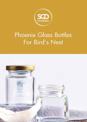 Phoenix glass bottles for bird's nest