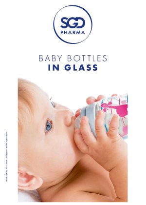 Baby bottles in glass