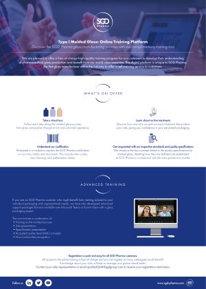 SGD Pharma - Type I Molded Glass Online Training Platform