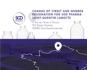 Change of street and number designation for SGD Pharma Saint-Quentin-Lamotte, France site (known as SGD Pharma – SQLM)
